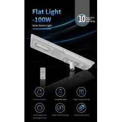 Lampadaire solaire Solar flat light 100W panel  Maroc