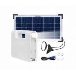 Mini kit solaire avec batterie lithium & 2 lampes led  Maroc