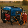 Groupe électrogène LPG & Essence 15HP LARDINI Monophasé avec roues & batterie | Prix Maroc & Devis