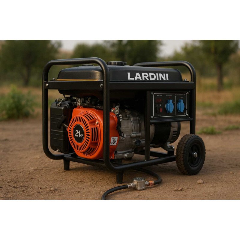 Groupe électrogène Essence 21HP LARDINI Triphasé avec roues & batterie | Prix Maroc & Devis