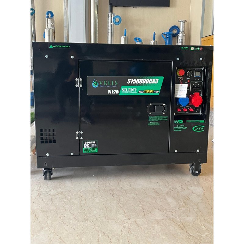 Groupe électrogène silencieux Diesel 15 kVA VELLS Triphasé |Prix Maroc & Devis