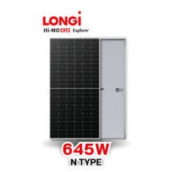 Panneau Solaire LONGI 645W Hi-MO X10 Monofacial | Prix Maroc & Devis