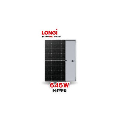 Panneau Solaire LONGI 645W Hi-MO X10 Monofacial | Prix Maroc & Devis