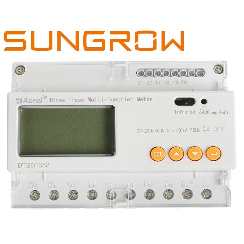 Compteur intelligent triphasé SUNGROW DTSU1352-C pour système solaire au Maroc | Prix & Devis