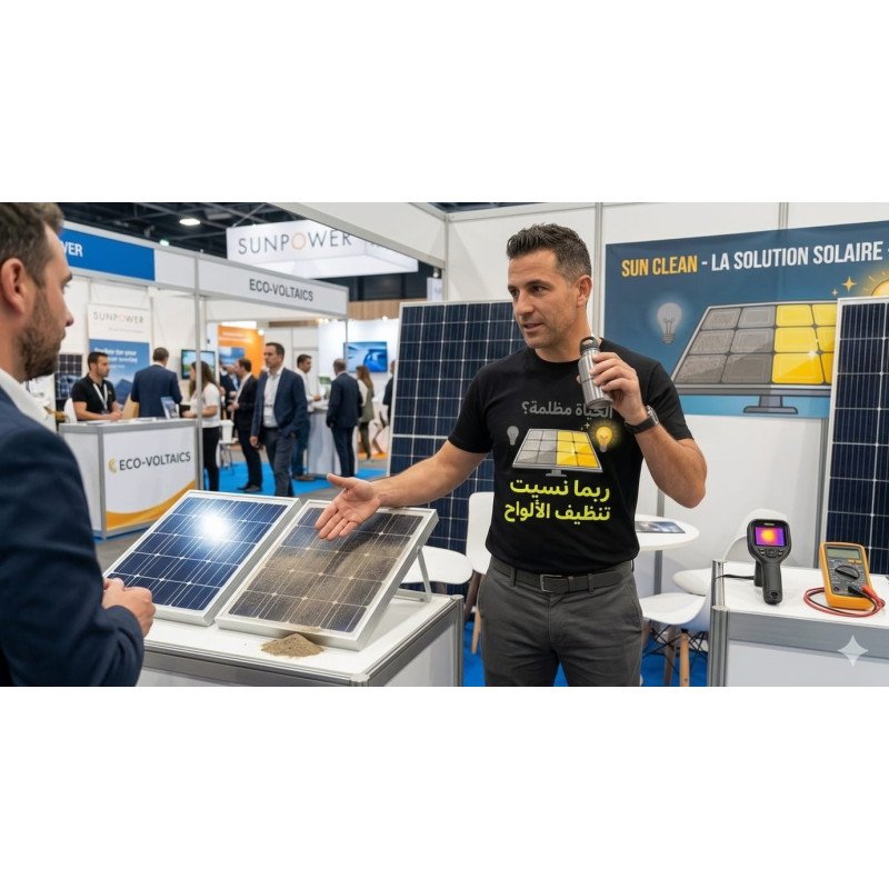 T-shirt Coton Bio Photovoltaïque Pros & Installateurs - Maroc