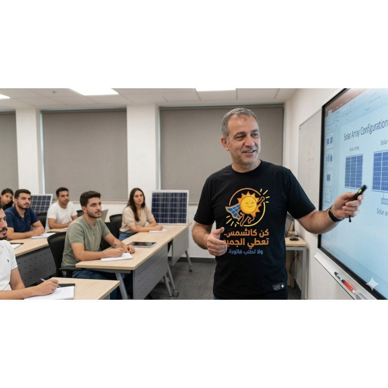 T-shirt "Sun Hero" Coton Bio Solaire Pros & Installateurs - Maroc