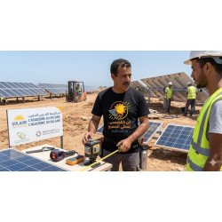 T-shirt "Sun Hero" Coton Bio Solaire Pros & Installateurs - Maroc