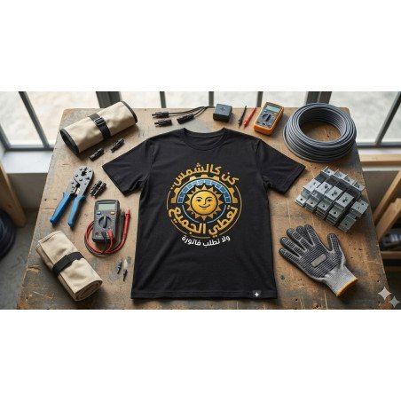 T-shirt "Gear Solar" Coton Bio Ingénierie Solaire Pros - Maroc