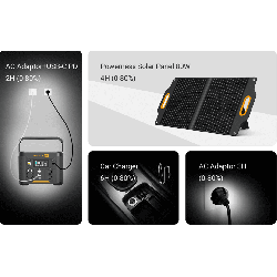 Pack Solaire Powerness Hiker 300 + Panneau 80W | Heliantha Maroc