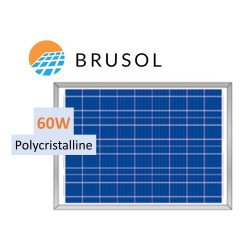 Panneau solaire BRUSOL 60W Polycristalline au Maroc | Prix & Devis