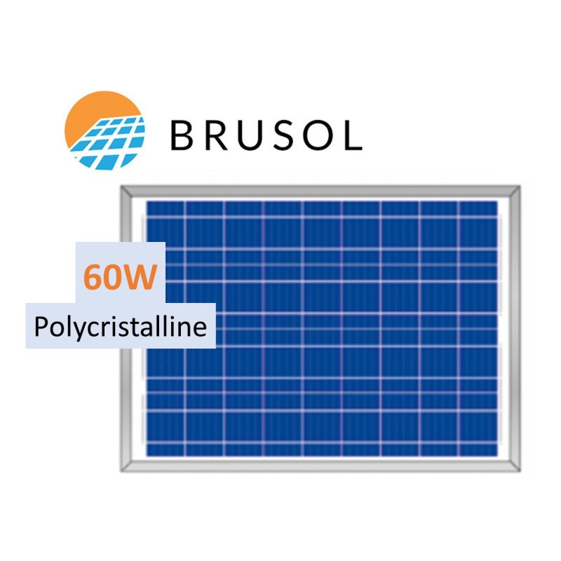 Panneau solaire BRUSOL 60W Polycristalline au Maroc | Prix & Devis