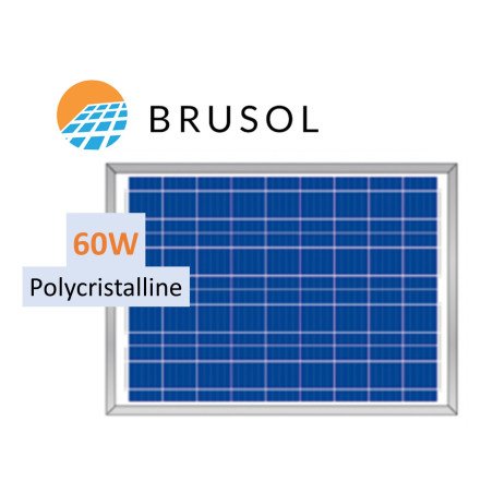 Panneau solaire BRUSOL 60W Polycristalline au Maroc | Prix & Devis