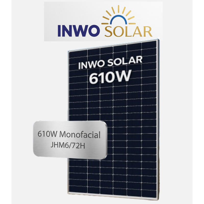 Panneau Solaire INWO Solar 610W Monofacial N-Type TOPCon au Maroc | Prix & Devis