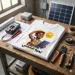 T-shirt Solaire "Salut au Soleil" - Installateurs & Pros Maroc | Heliantha