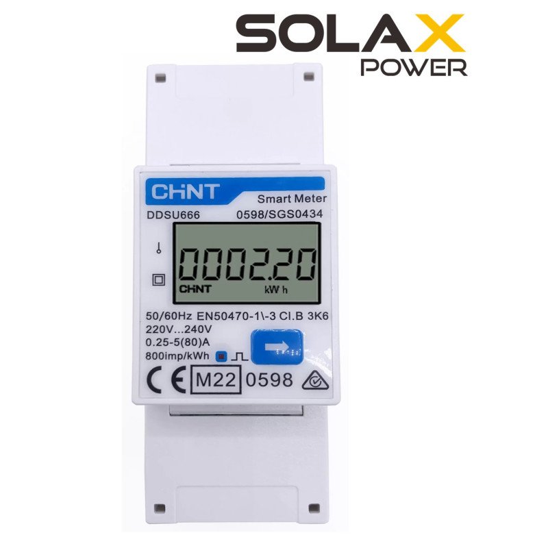 SMARTMETER SOLAX DDSU666 Monophasé pour installation solaire au Maroc | Prix & Devis
