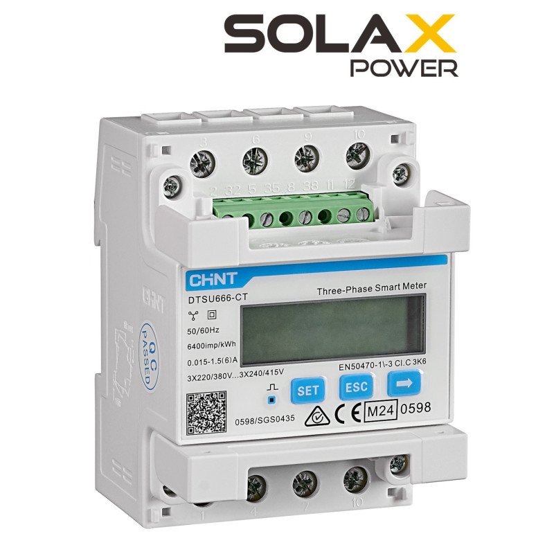 SMARTMETER SOLAX DTSU666-CT Triphasé pour installation solaire au Maroc | Prix & Devis