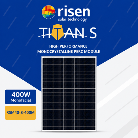 Panneau Solaire Risen Solar 400W Monofacial TITAN S au Maroc | Prix & Devis
