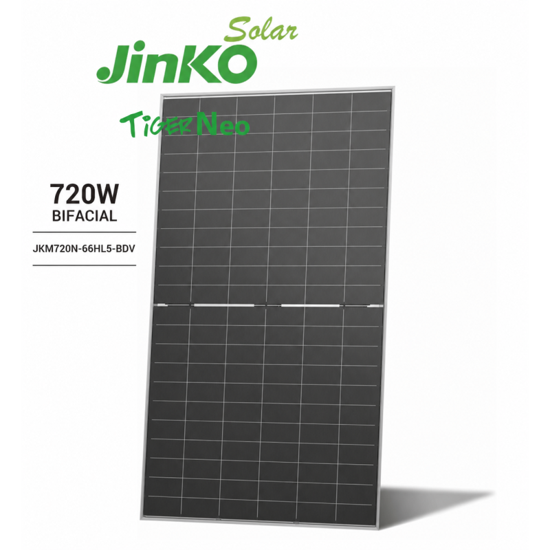 Panneau Solaire Jinko Solar 720W Bifacial N-Type TOPCon au Maroc | Prix & Devis