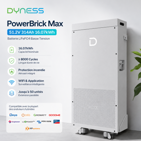 Batterie Lithium DYNESS PowerBrick Max 16.076 kWh au Maroc | Prix & Devis