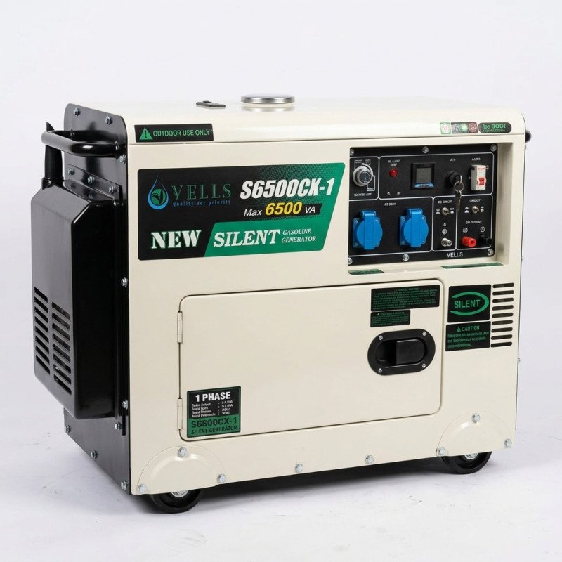 Groupe électrogène silencieux Diesel 6 kVA VELLS Monophasé |Prix Maroc & Devis
